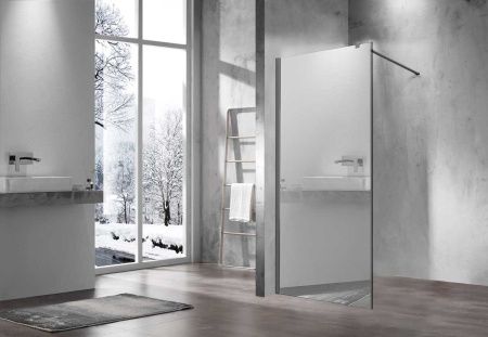 Душевая перегородка Vincea Walk in VSW-1H900MRGM 90х200 стекло зеркальное профиль вороненая сталь