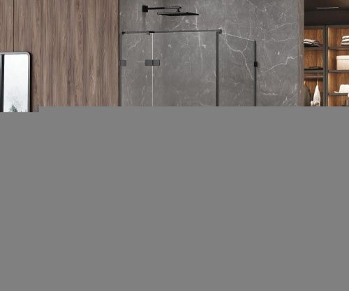 Душевой уголок New Trendy AVEXA Black EXK-1592 110х100 стекло прозрачное профиль черный без поддона - фото 2