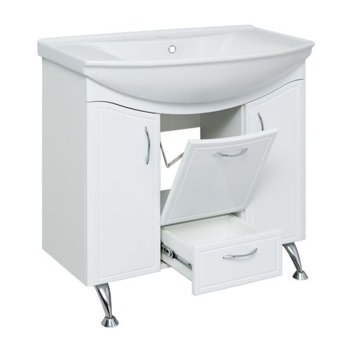 Тумба под раковину Runo Севилья 00000000597 80х30 напольная цвет белый - фото 2