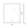 Зеркало с подсветкой и антизапотеванием BelBagno SPC-GRT-700-800-LED-TCH-WARM 70х80 подвесное