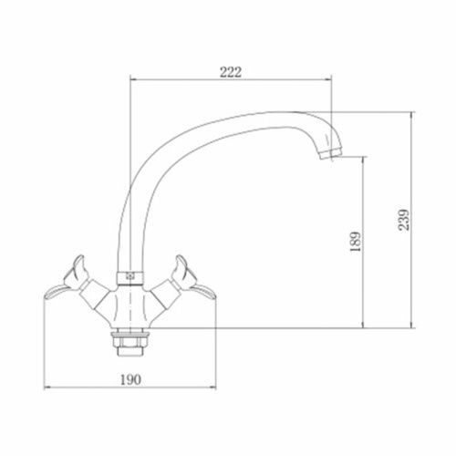 Смеситель для кухни Fashun A4212-2 на мойку хром - фото 3