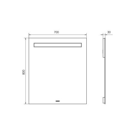 Зеркало Comforty 00-00014247CF 70х80