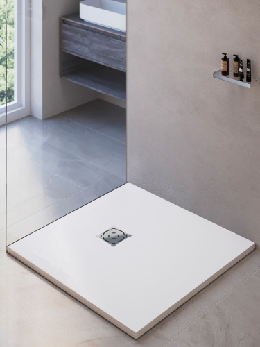 Душевой поддон из искусственного камня RGW Stone Tray (Стоун Трей) 16152088-01 80х80 белый без ножек - фото 5