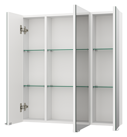 Зеркало-шкаф Misty Аура Э-Аур02075-01 80х80 подвесной цвет белый