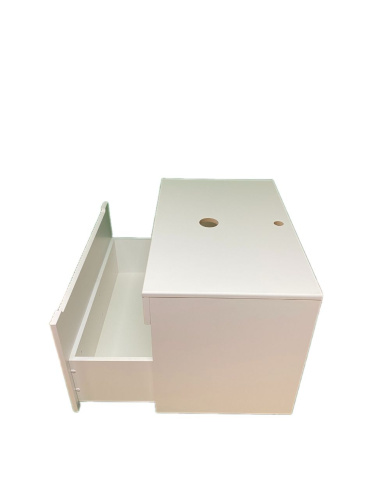 Тумба под раковину Sintesi STL.W7815 80х55х50 подвесная цвет белый - фото 5