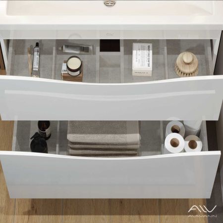 Тумба с раковиной Alavann Tess ALV1010000 100х50 подвесная цвет белый