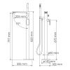 Смеситель для ванны и душа Wasserkraft Dinkel 5800 5821 напольный хром