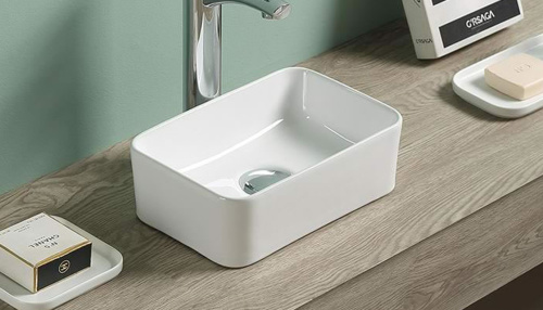 Раковина из фаянса Velvex 78430 31х29 накладная цвет белый без отверстий под смеситель - фото 2