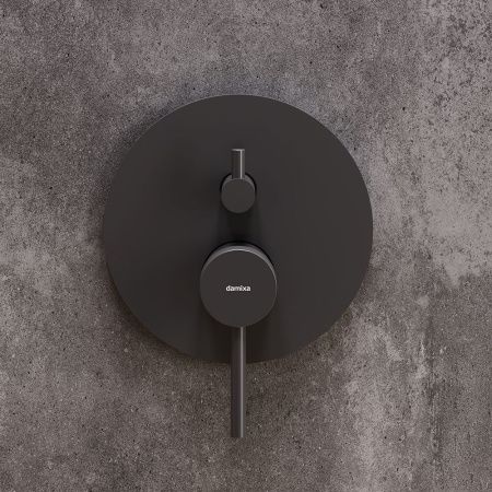 Смеситель для ванны и душа Damixa Scandinavian Pure 367100300 встраиваемый в стену черный
