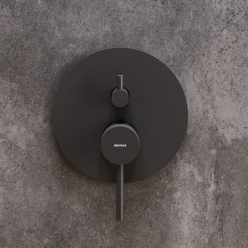 Смеситель для ванны и душа Damixa Scandinavian Pure 367100300 встраиваемый в стену черный без термостата - фото 3