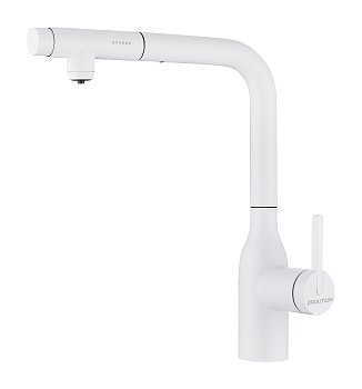 Смеситель для кухни Paulmark VIPER Vi213105-431 на раковину белый матовый без термостата