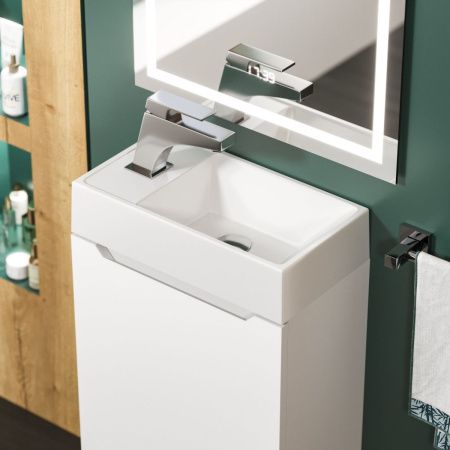 Раковина из искусственного камня Uperwood Classic New 2911020334 40х20 полувстраиваемая цвет белый