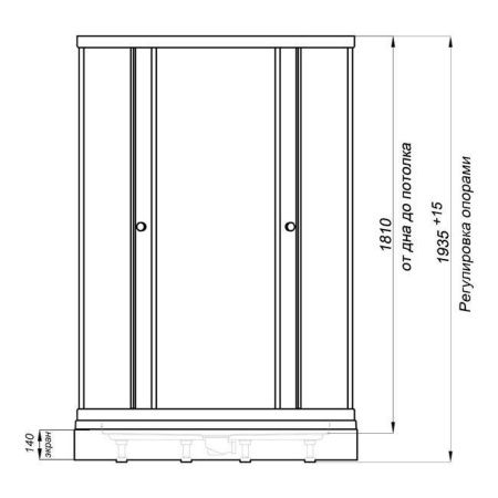 Душевой уголок Тритон Ультра Щ0000061796 100х100 стекло прозрачное профиль белый с поддоном