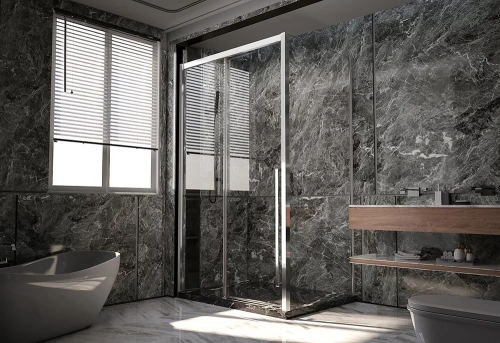 Душевой уголок Veconi Premium Trento PTC30-SP-12080-CH-01-C4 120х80 стекло прозрачное 8 мм