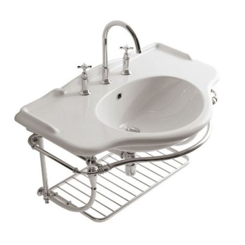 Консоль под раковину Globo Paestum PASC22 cr 110х60х60 подвесная цвет хром