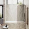 Душевая шторка на ванну Maybah Glass MGV-127-2у 35х140 стекло тонированное профиль бронза ориентация универсальная