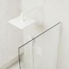 Душевая шторка на ванну Maybah Glass MGV-59-1у 60х140 стекло прозрачное профиль белый ориентация универсальная