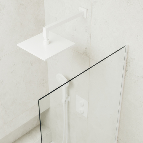 Душевая шторка на ванну Maybah Glass MGV-63-1у 70х140 стекло прозрачное профиль белый - фото 4