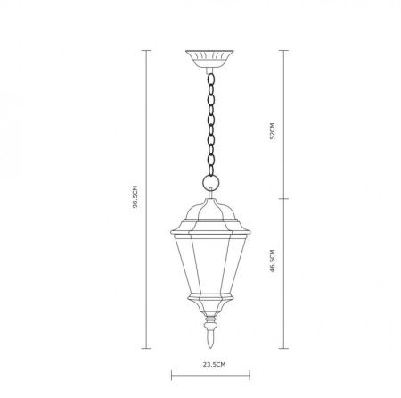 Уличный подвесной светильник Arte Lamp Genova (Генова) A1204SO-1BN