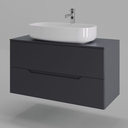 Тумба с раковиной Orange Line Li-100TugMDF+B07-675W 100х50 цвет серый