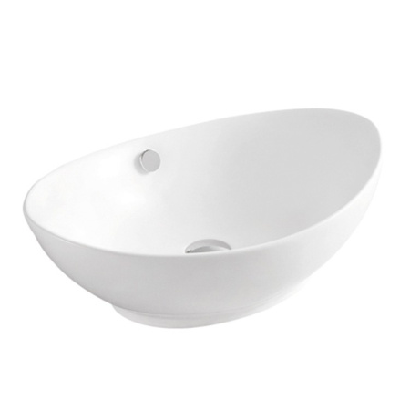 Раковина из санфаянса CeramaLux 9019 59х39 накладная цвет белый 1 отверстие под смеситель