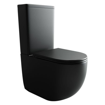 Унитаз напольный с бачком Ceramica Nova METROPOL CN4001MB черный с сиденьем микролифт безободковый душевой смыв