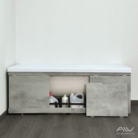 Экран под ванну Alavann Rita 150 см ALV0717004 фронтальный МДФ съемный/раздвижной серый