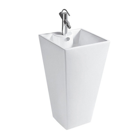 Раковина из санфаянса CeramaLux NB145 48х48 напольная цвет белый 1 отверстие под смеситель