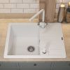 Кухонная мойка Uperwood Quartz Premium UPD-03 3910202108 65х50 цвет белый поверхность матовая