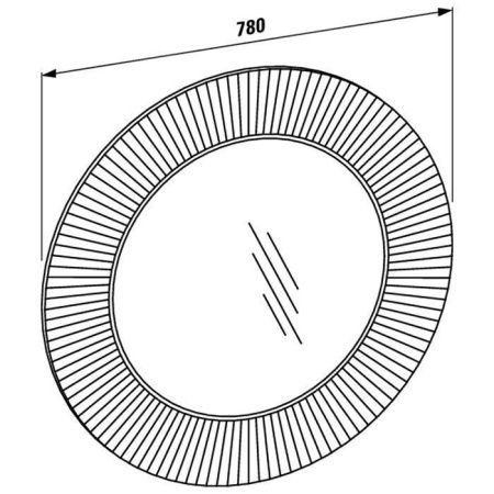 Зеркало с подсветкой Laufen Kartell 3.8633.3.084.000.1 80х80