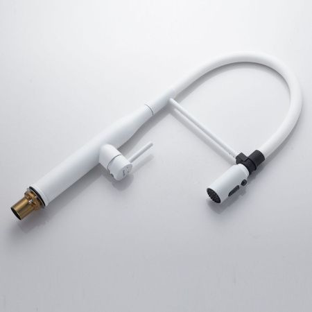 Смеситель для кухни Shevanik S123C-1 на мойку белый