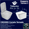 Унитаз подвесной Taliente Correto Tornado 3 CR55003 белый с сиденьем микролифт безободковый смыв торнадо