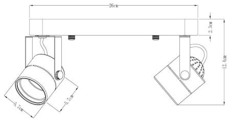 Спот Arte Lamp Lente (Ленте) A1310PL-2BK