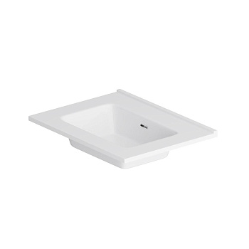 Раковина из сантехнического фарфора Am.Pm Sense M7BWCC0602WG 61х47 встраиваемая цвет белый 1 отверстие под смеситель