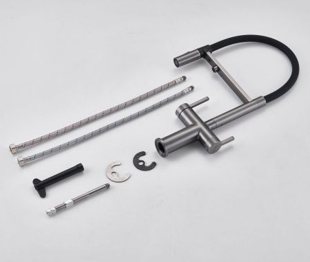 Смеситель для кухни Rose R458T на мойку оружейная сталь