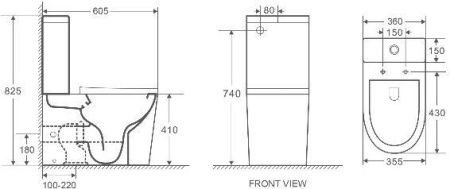 Унитаз напольный с бачком WeltWasser WW SALZBACH 001MT-GR (10000003766) серый с сиденьем микролифт безободковый душевой смыв