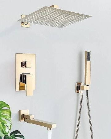 Душевая система ALMAes Elbe TVZ-0815 встраиваемая в стену цвет золото