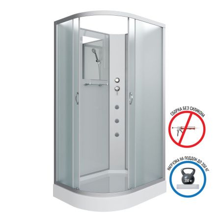 Душевая кабина Niagara Classic 33121423RBKG 120х80 асимметричная без крыши ориентация правая