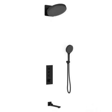 Душевая система Vincea VSFW-433TI3MB встраиваемая в стену цвет черный с термостатом