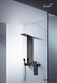 Душевая панель Cerutti SPA CT9660 прямоугольная настенная