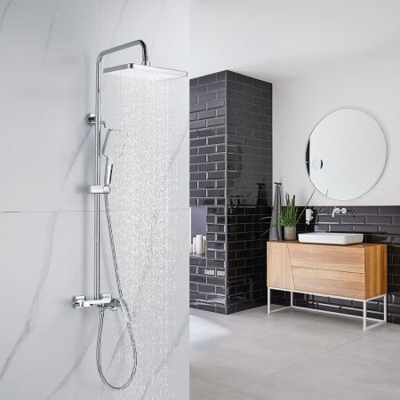 Душевая стойка Shevanik S4226 настенная цвет хром