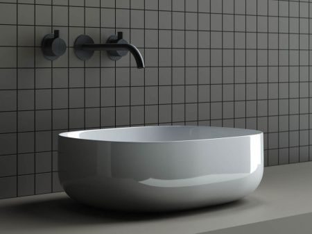 Раковина из сантехнического фарфора Ceramica Nova ELEMENT CN6018 50х40 накладная цвет белый без отверстий под смеситель