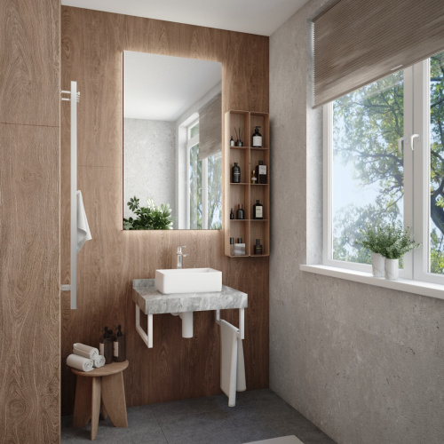 Столешница Teymi Helmi T150206 60х50 подвесная цвет серый - фото 5