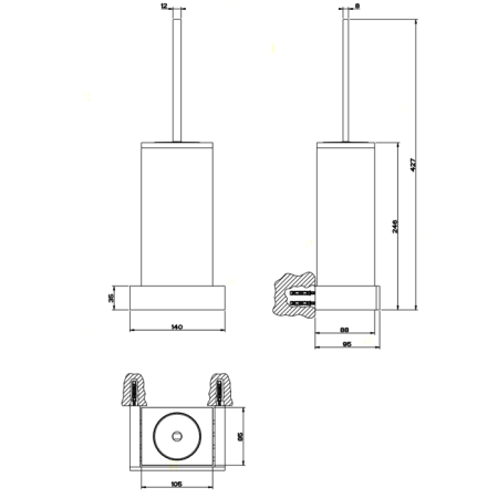 Ершик для унитаза Gessi Rettangolo 20819#031