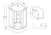 Душевая кабина Taliente TA-9090G 90х90 четверть круга с крышей ориентация универсальная