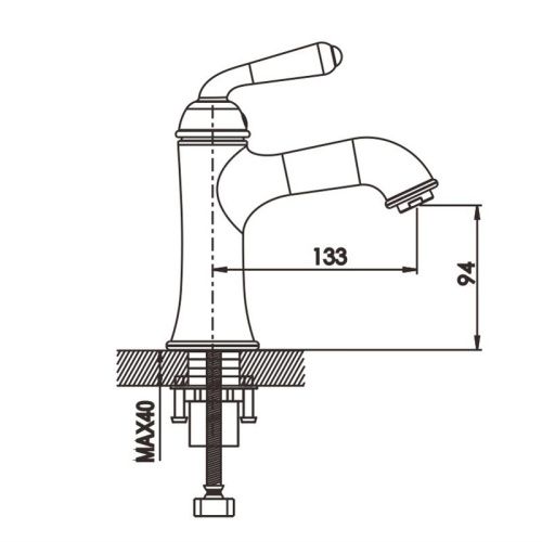 Смеситель Rose R0201E на раковину золото - фото 3