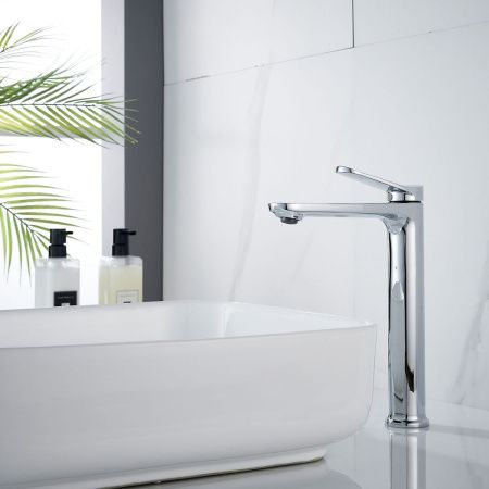 Смеситель для раковины Shevanik S43 S4311 на столешницу хром