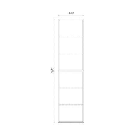 Шкаф-пенал Comforty Мадрид 00-00017855CF 40х160 подвесной цвет серый