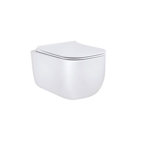 Унитаз подвесной Vincea Form VT1-35 белый с сиденьем микролифт безободковый душевой смыв