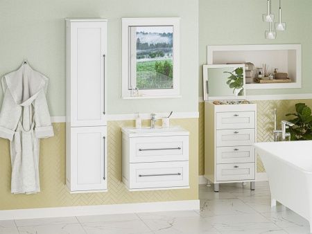 Тумба под раковину Misty Марта П-Мрт09060-011Пр 60х40 подвесная цвет белый